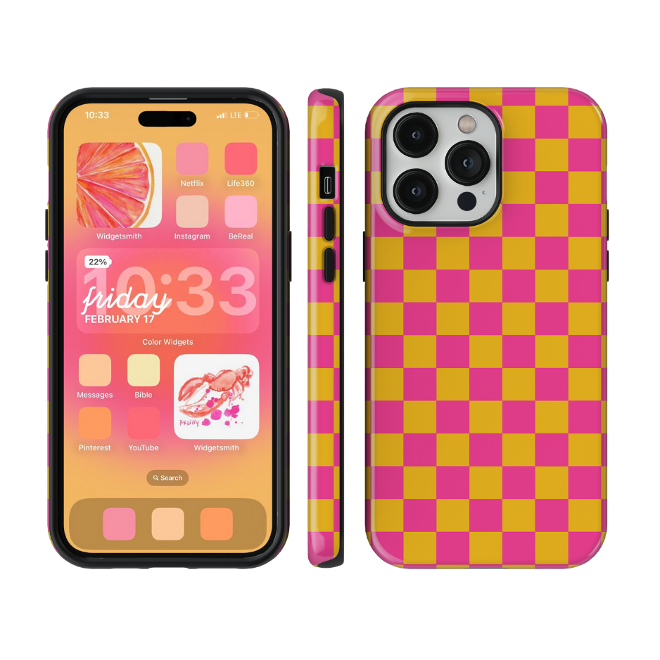 Pink Lemonade Checkers Phone Case