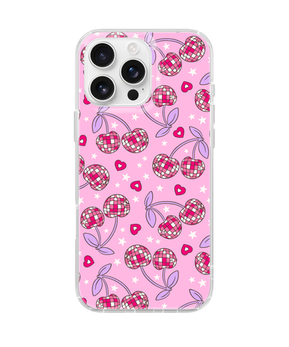 Pink & Purple Disco Cherries Clear Case Insert