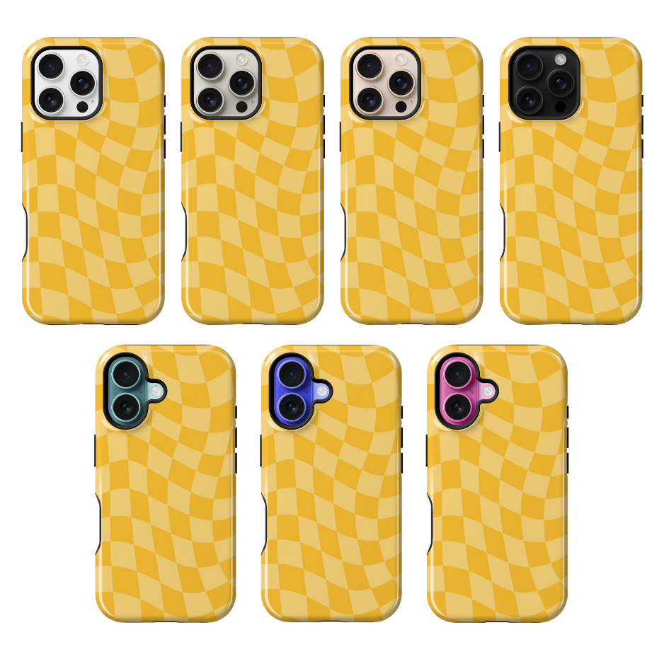 Sunny Wavy Checkers Phone Case