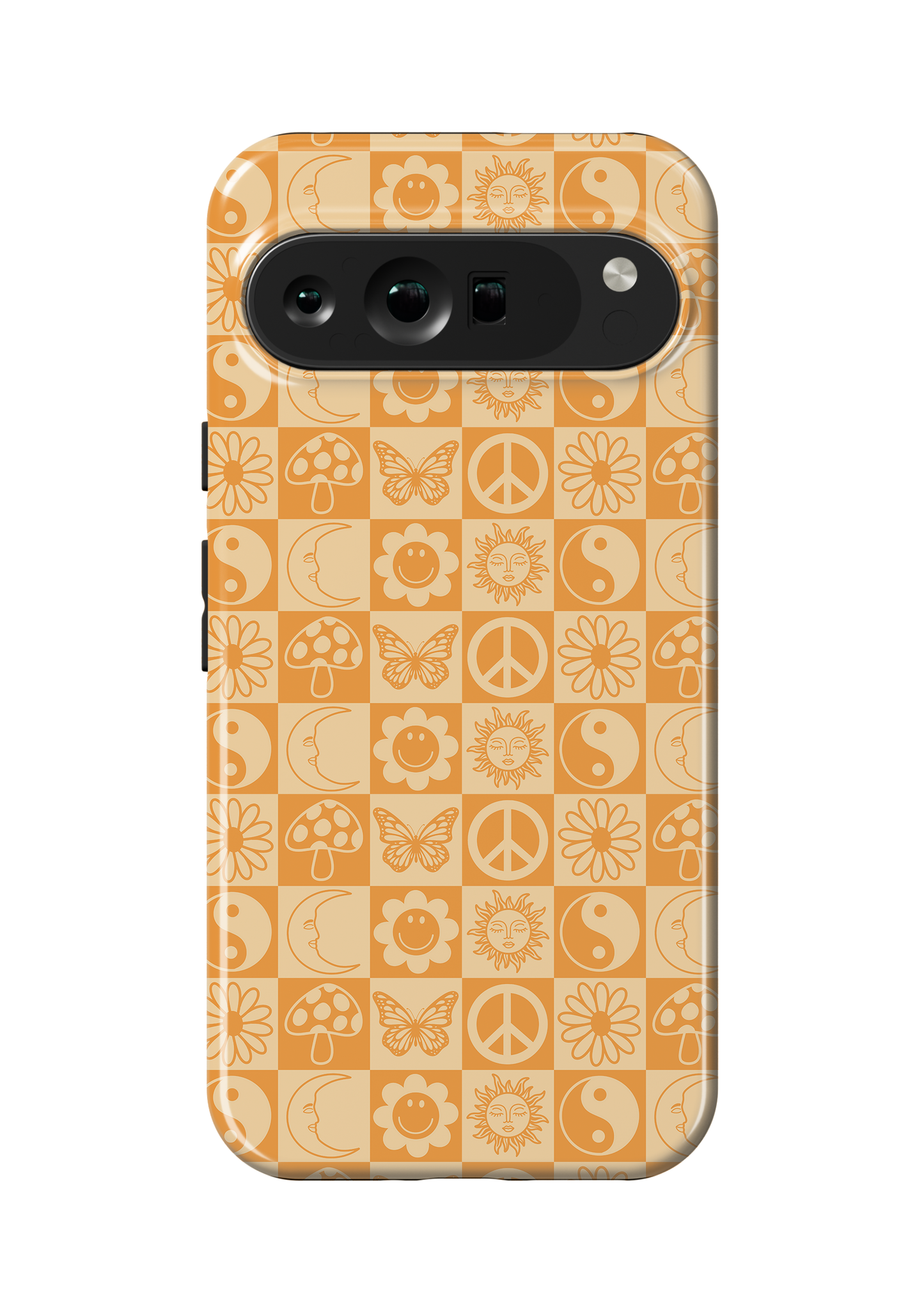 Orange Groovy Mosaic Phone Case