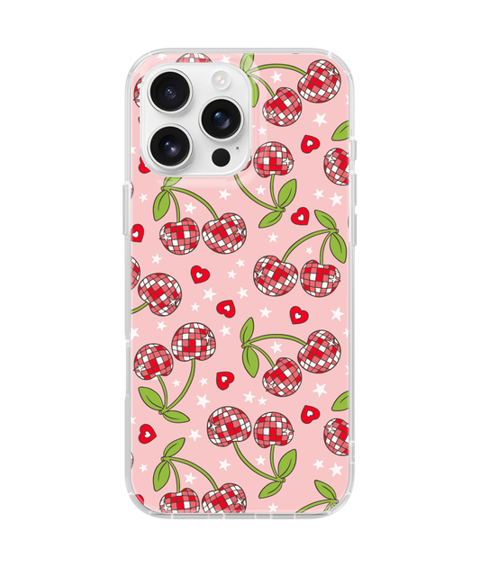 Pink & Red Disco Cherries Clear Case Insert