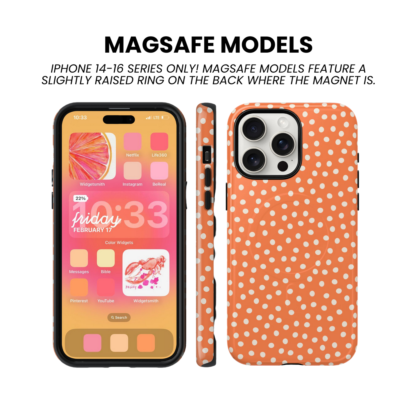 Tangerine Dots Phone Case