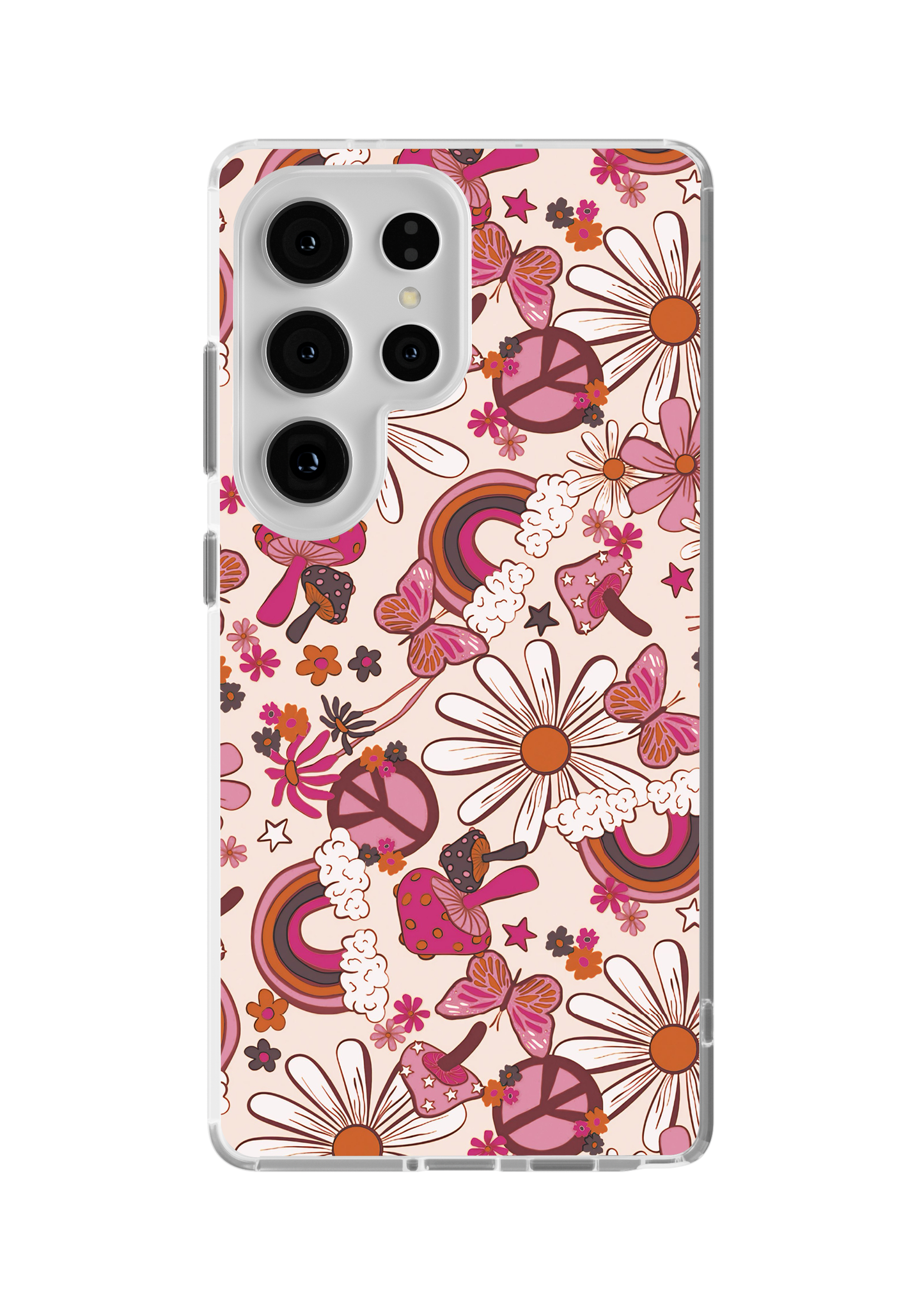 Cream Flower Child Clear Case Insert