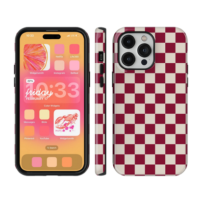 Black Cherry Checkers II Phone Case