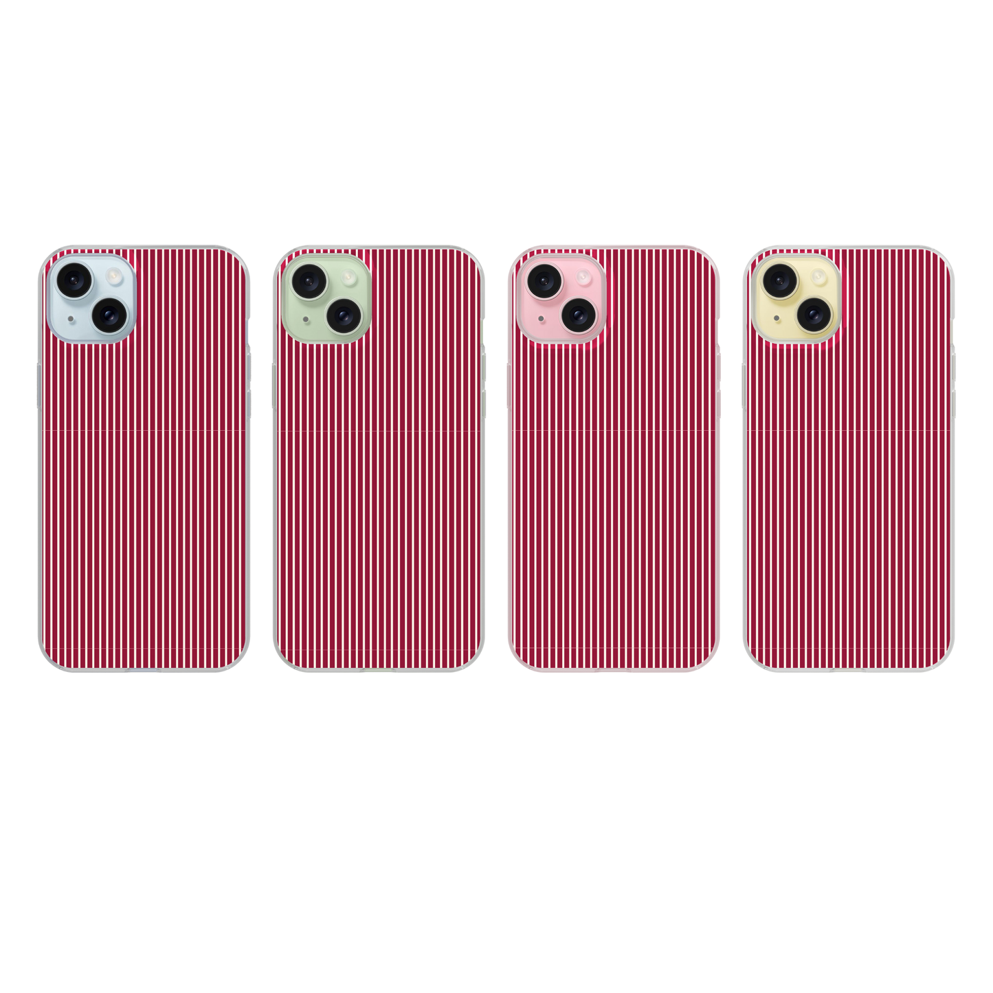 Black Cherry Pinstripes Clear Case Insert