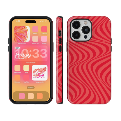 Vermillion Swirls Phone Case