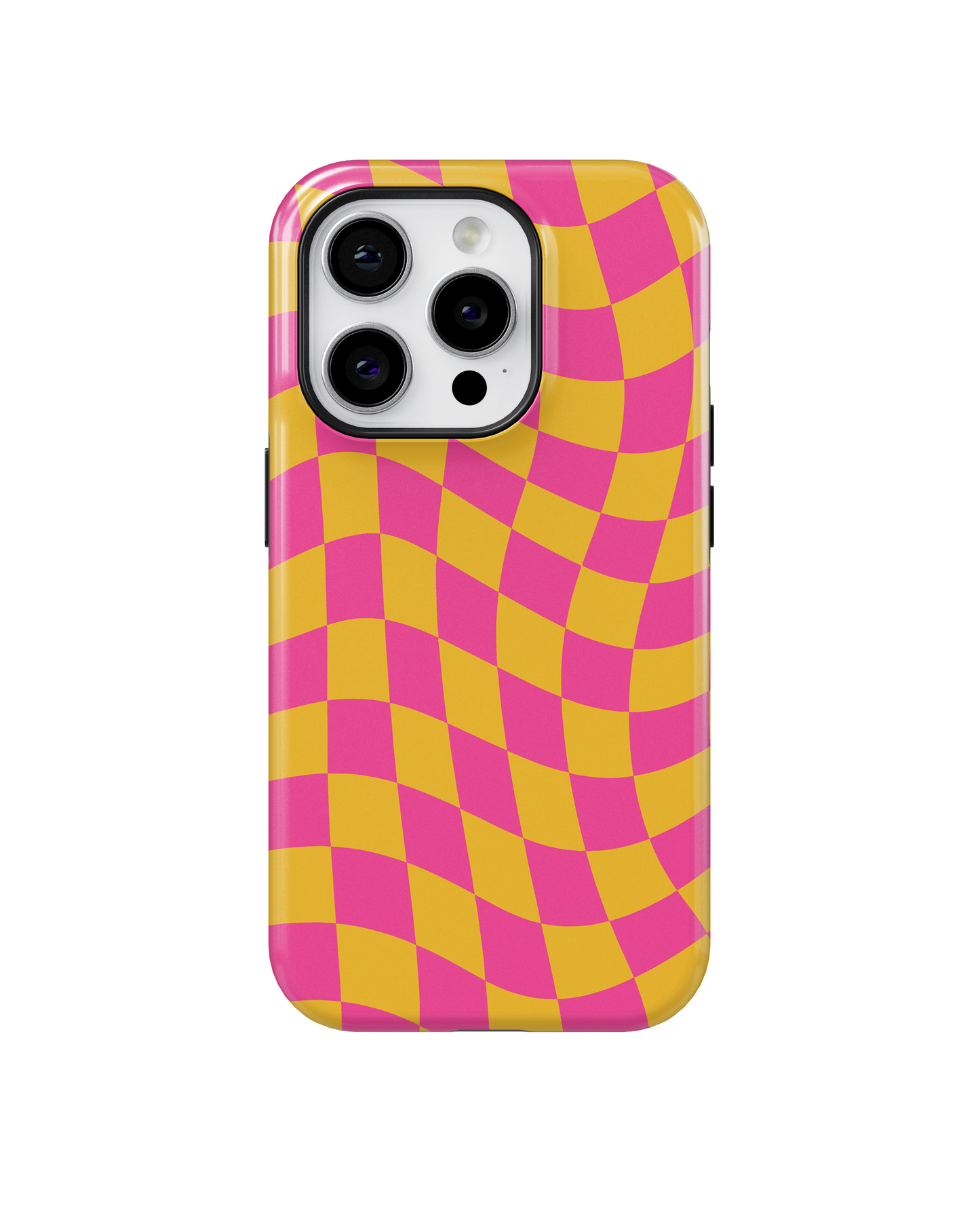 Pink Lemonade Wavy Checkers Phone Case