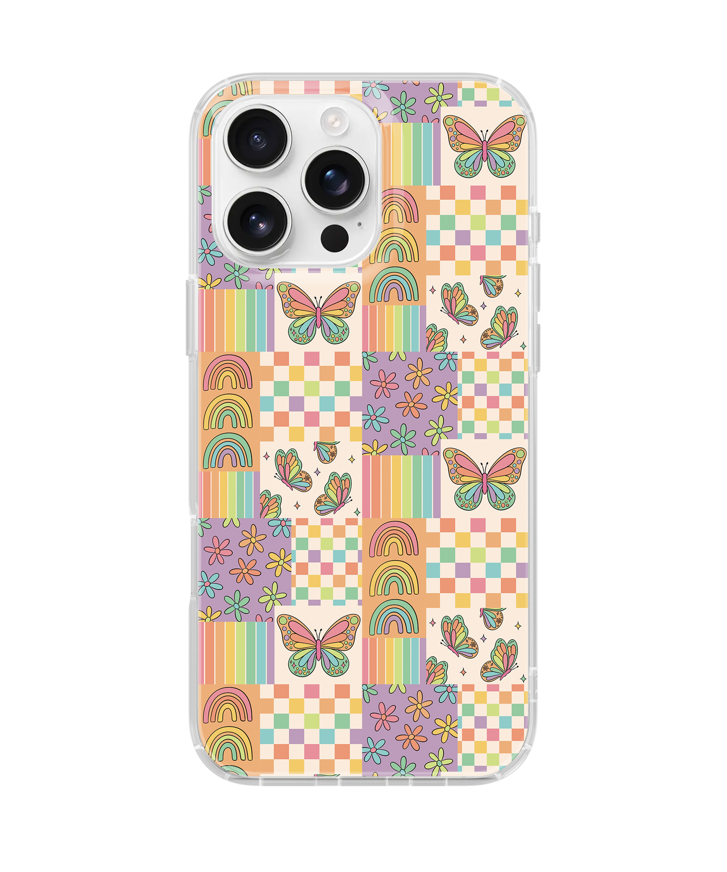 Rainbow Butterflies Clear Case Insert