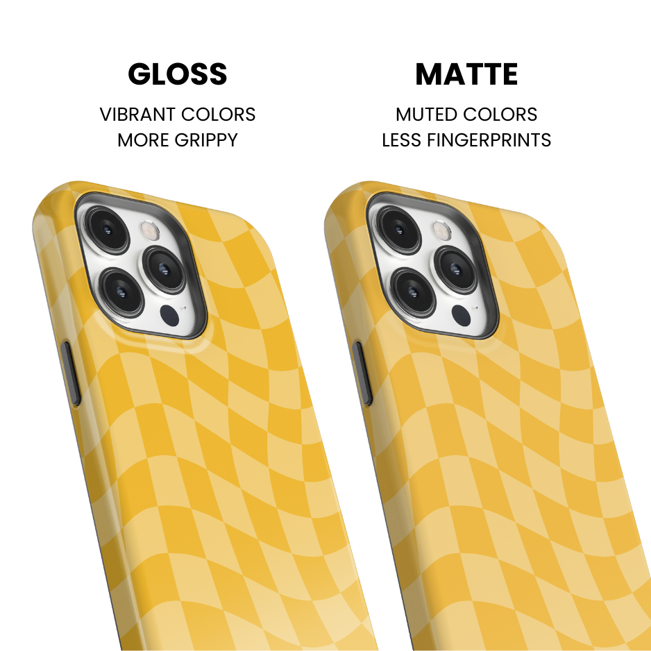 Sunny Wavy Checkers Phone Case