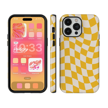 Sunny Wavy Checkers II Phone Case