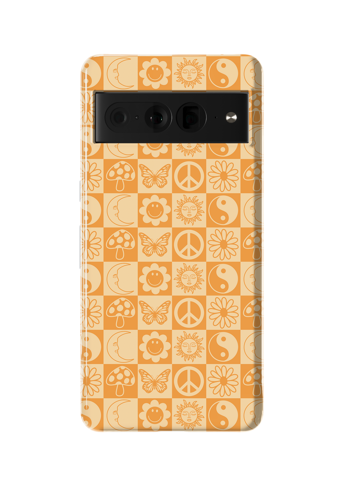 Orange Groovy Mosaic Phone Case