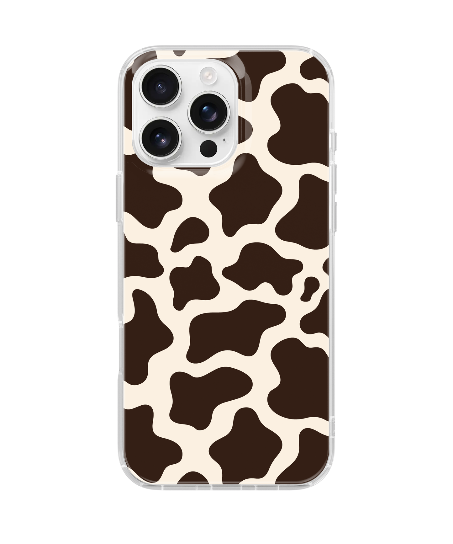 Espresso Cow Print Clear Case Insert