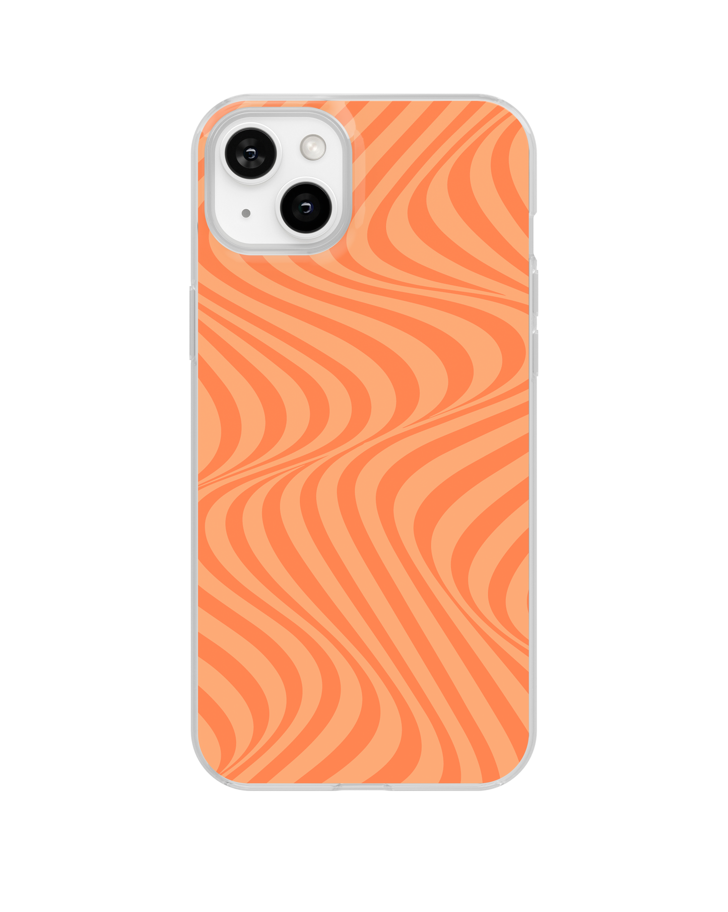 Tangerine Swirls Clear Case Insert