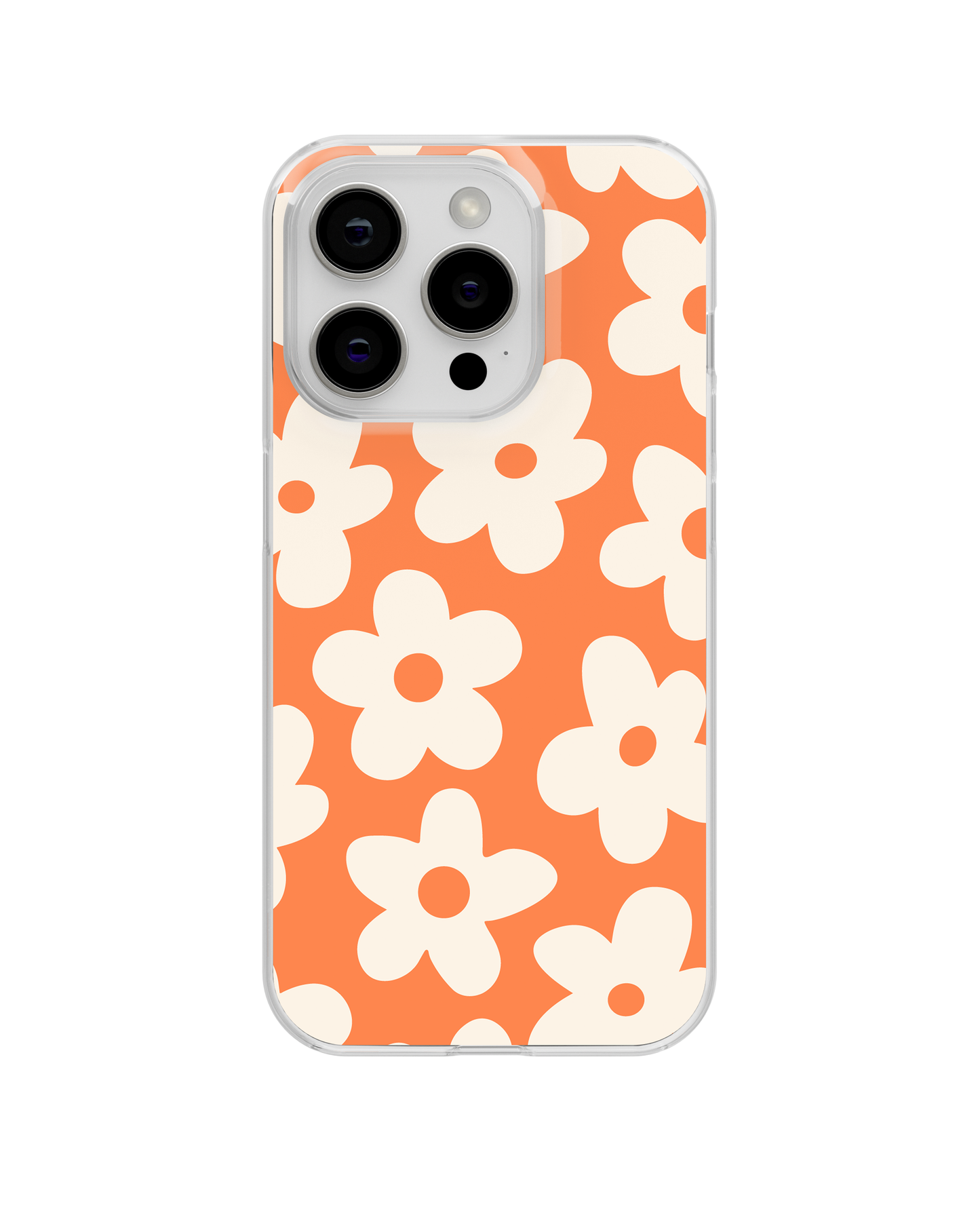 Tangerine Big Blooms Clear Case Insert