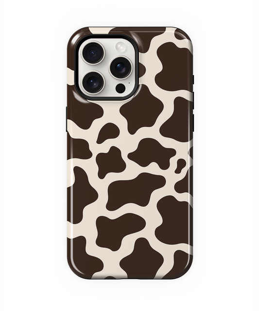 Espresso Cow Print Phone Case