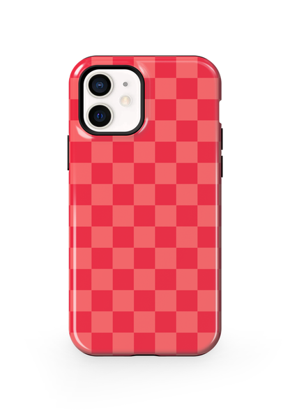 Vermillion Checkers Phone Case