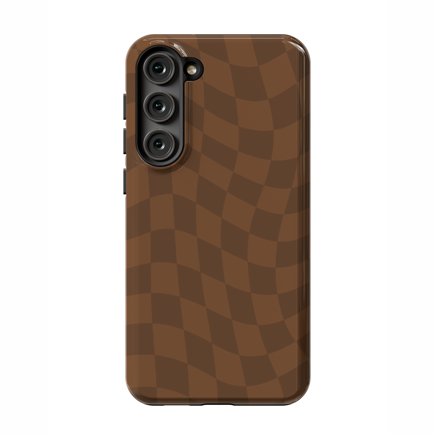 Cocoa Wavy Checkers Galaxy Case