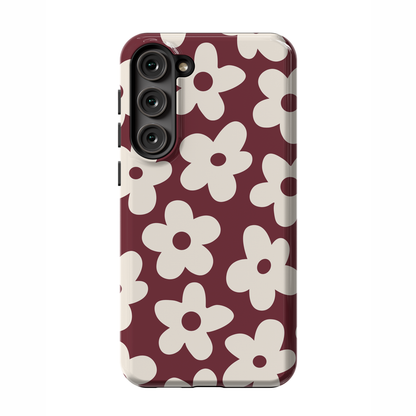 Black Cherry Big Blooms Galaxy Case