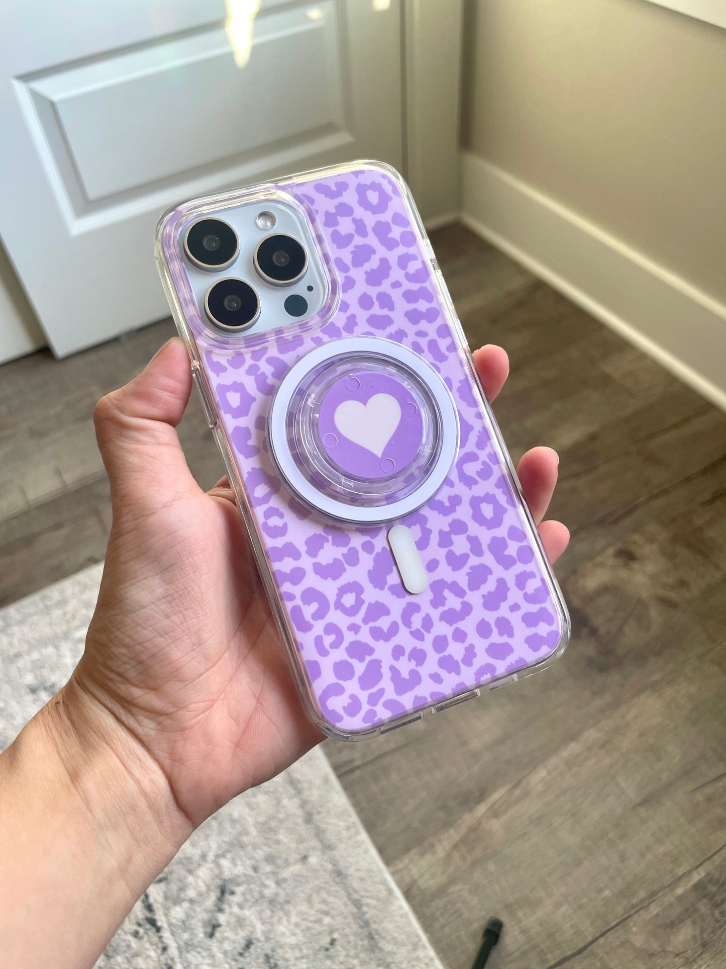 Lilac Cheetah Clear Case Insert