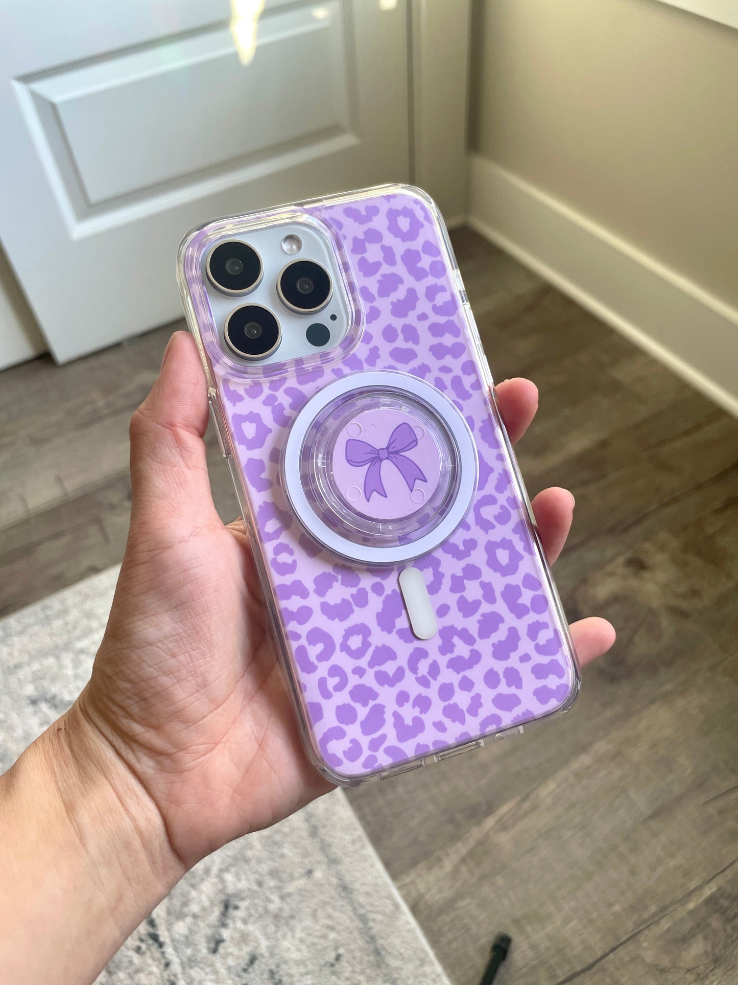 Lilac Cheetah Clear Case Insert