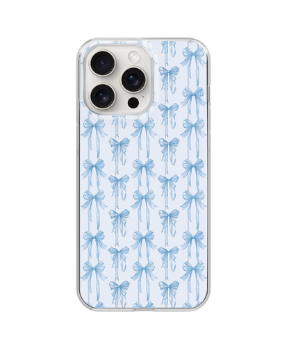 Blue Blushing Bows Clear Case Insert