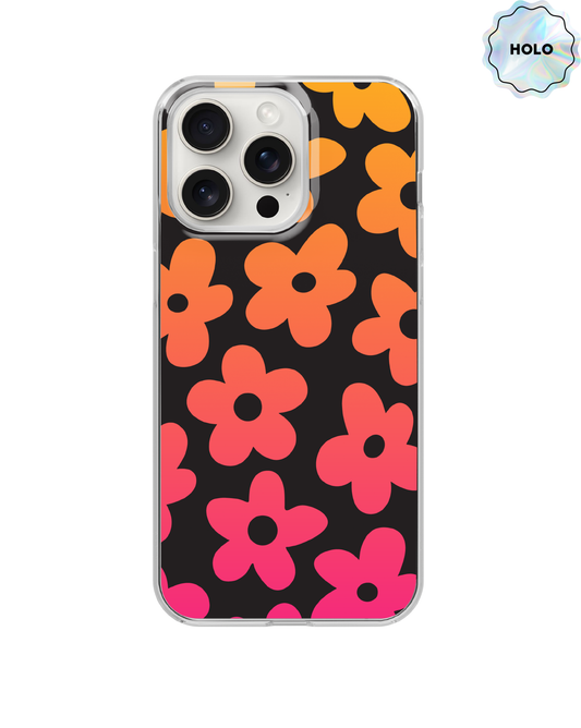 Sunset Soiree Big Blooms Holographic Clear Case Insert