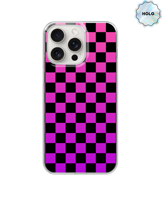 Dragonfruit Daze Checkers Holographic Clear Case Insert