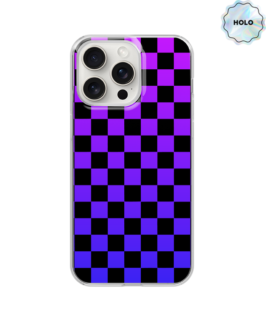 Nebula Nights Checkers Holographic Clear Case Insert