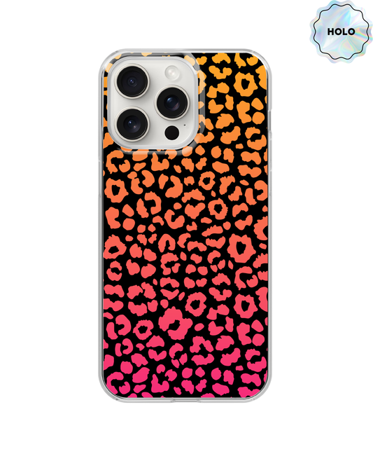 Sunset Soiree Cheetah Holographic Clear Case Insert