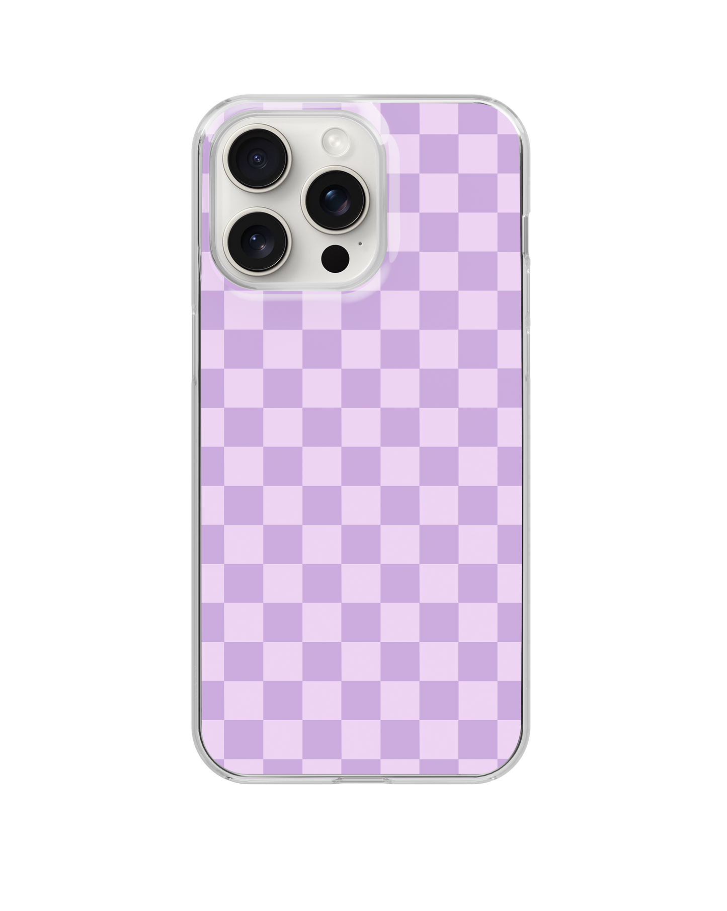 Lilac Checkers Clear Case Insert