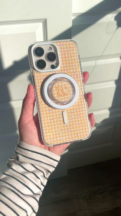 Yellow Gingham Clear Case Insert