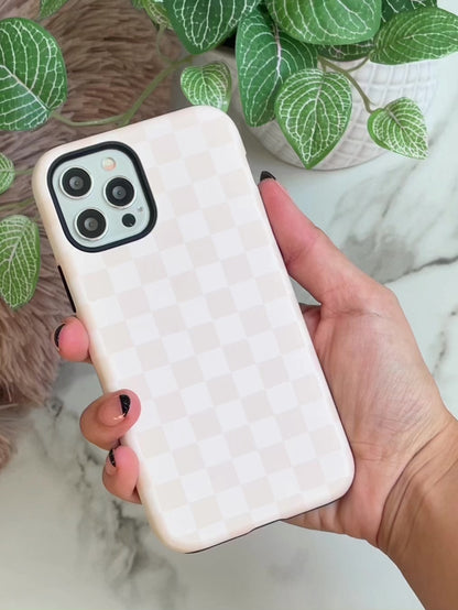 Almond Checkers iPhone Case